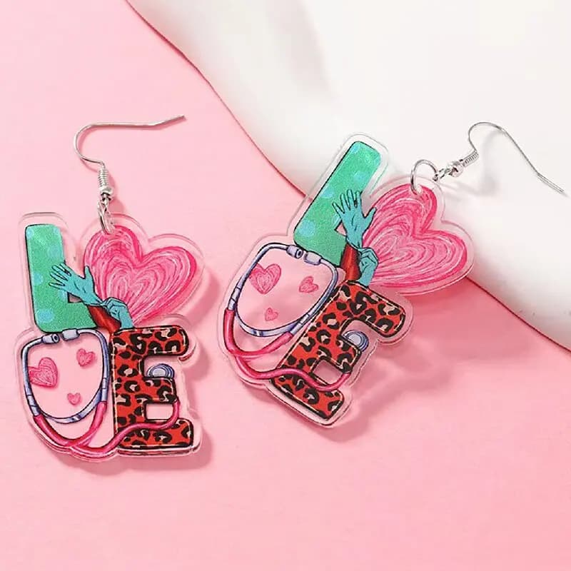 Orecchini pendenti creativi e graziosi a forma di busta di caramelle e bottiglia dei desideri per donna, gioielli di moda unici e di tendenza
