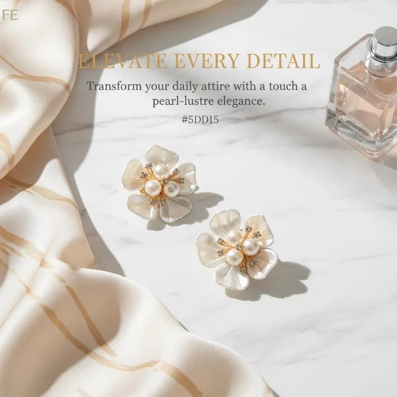 Copribottoni a Fiore con Perle e Strass, Clip Decorative Rimovibili per Camicie da Donna, Artigianato Fai-da-te