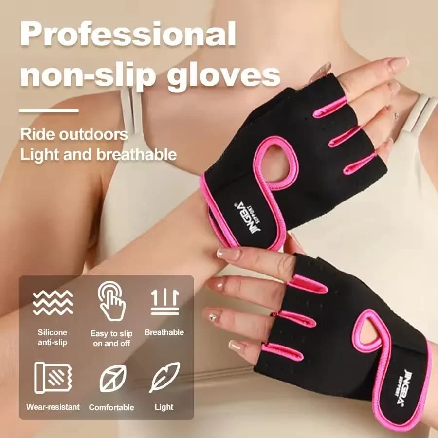 Summer Outdoor Sports Cycling Gloves for Gym Training Equipment with fresh and breathable silicone anti-slip gloves in unisex mesh