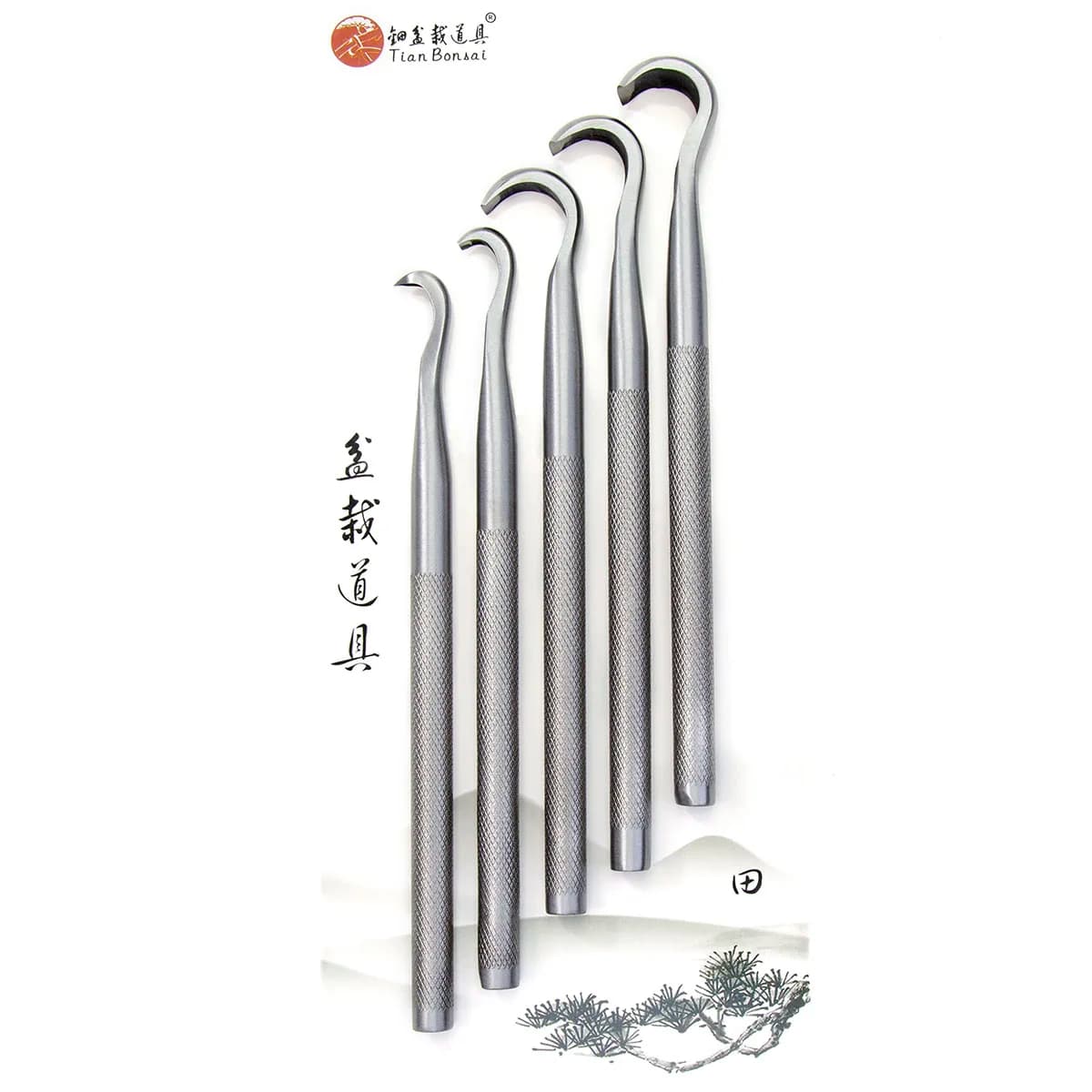 Bonsai Carving Tool Set CT-A Forging By 5Cr15MoV Alloy Steel Bonsai Tools from TianBonsai