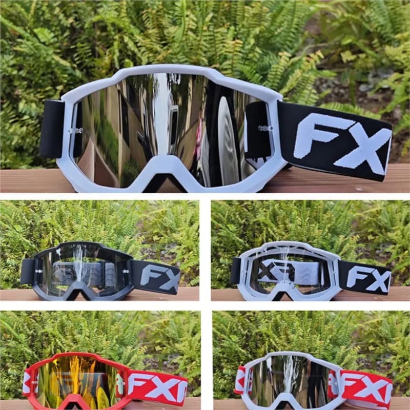 Occhiali da moto FXR antivento e resistenti agli urti, compatibili con il casco, per moto da strada, avventura e fuoristrada
