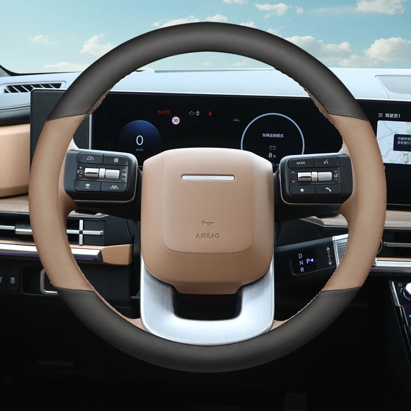 Coprivolante per auto in pelle per Hyundai Santa Fe Mx5 2024 2025 2026 Accessori