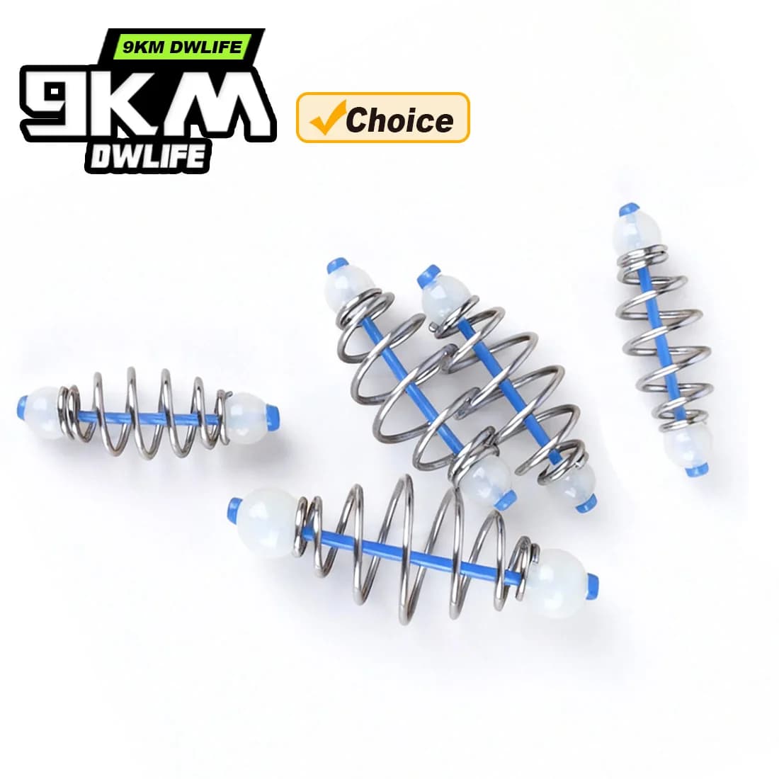 9KM Fishing Power Supply Esca Gabbia 15 pcs Stainless Steel Carp Fishing Feeder Portable Carp Fishing Richiamo Molle Molle Feeder for Carp