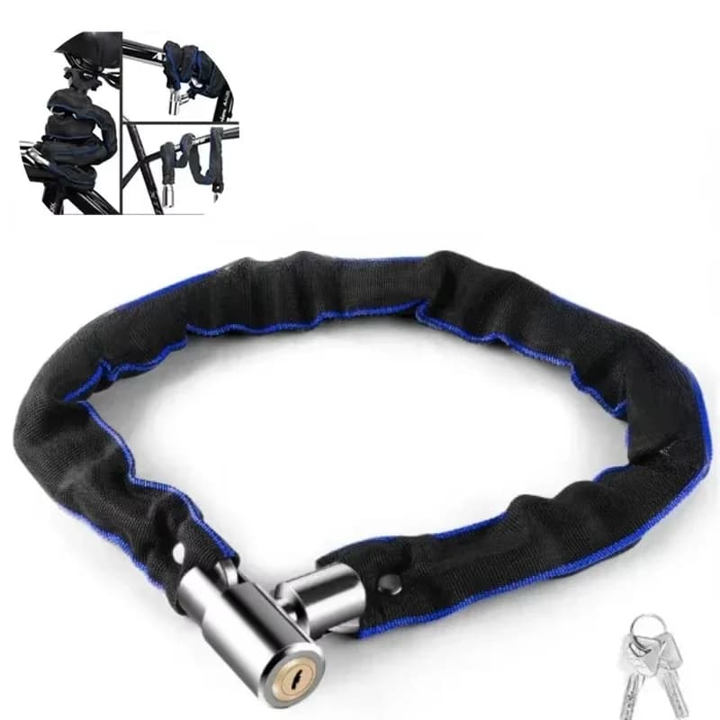 Lucchetto per bicicletta da 60 cm Antifurto Anti-taglio Lucchetto per mountain bike Lucchetto a catena esteso Lucchetto a catena universale per bici elettrica