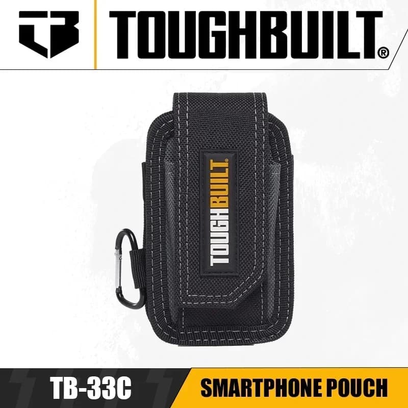 Borsa per smartphone TOUGHBUILT senza sistema di aggancio rapido, marsupio portapenne spesso e resistente all'usura, kit di attrezzi multifunzionale TB-33C