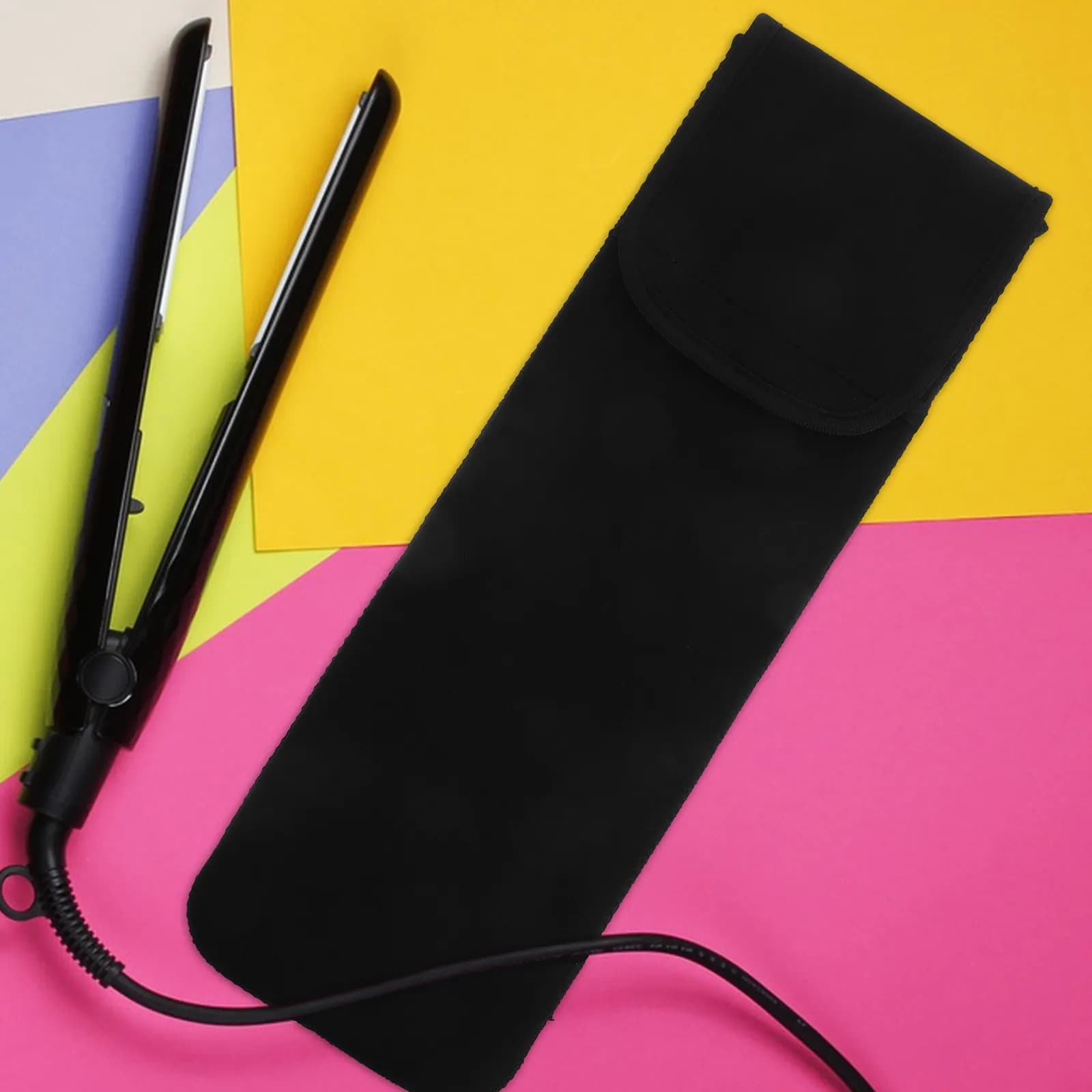 Borsa Porta Utensili per Capelli in Neoprene Resistente al Calore, Custodia da Viaggio per Ferro Arricciacapelli e Piastra, Elegante e Moderna