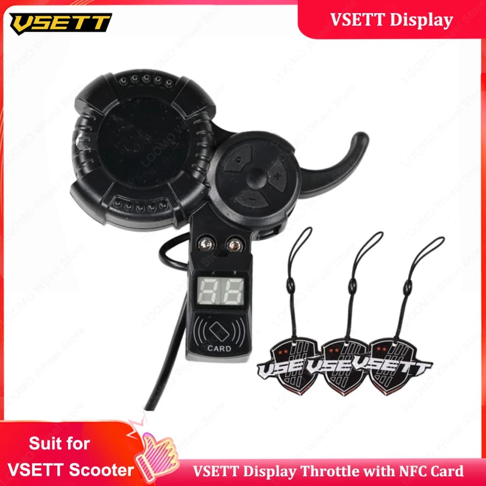 Display Ufficiale VSETT con Acceleratore e Scheda NFC per Monopattini Elettrici VSETT 8 8+ 9 9+ 10+ 11+ - Ricambi