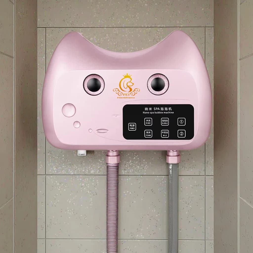 EUR PET Pet Grooming Cleaning Products Bath Massage Cat and Dog Bath Spa Bubble Machine Automatic Shampoo Mixing Dilution