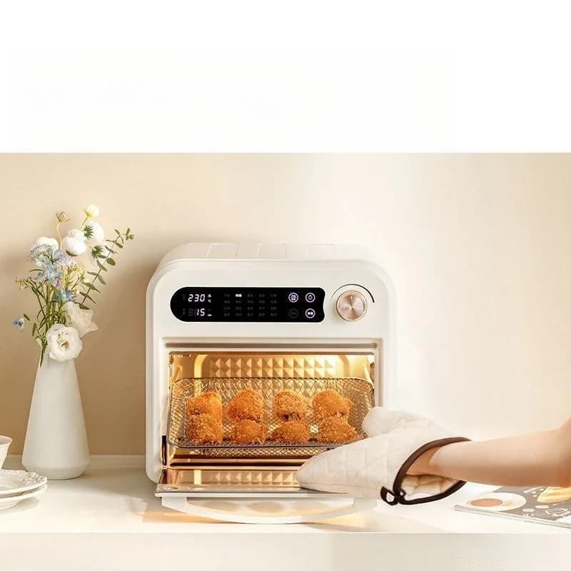 Air fried electric oven, household visual large-capacity integrated multi-functional air fryer