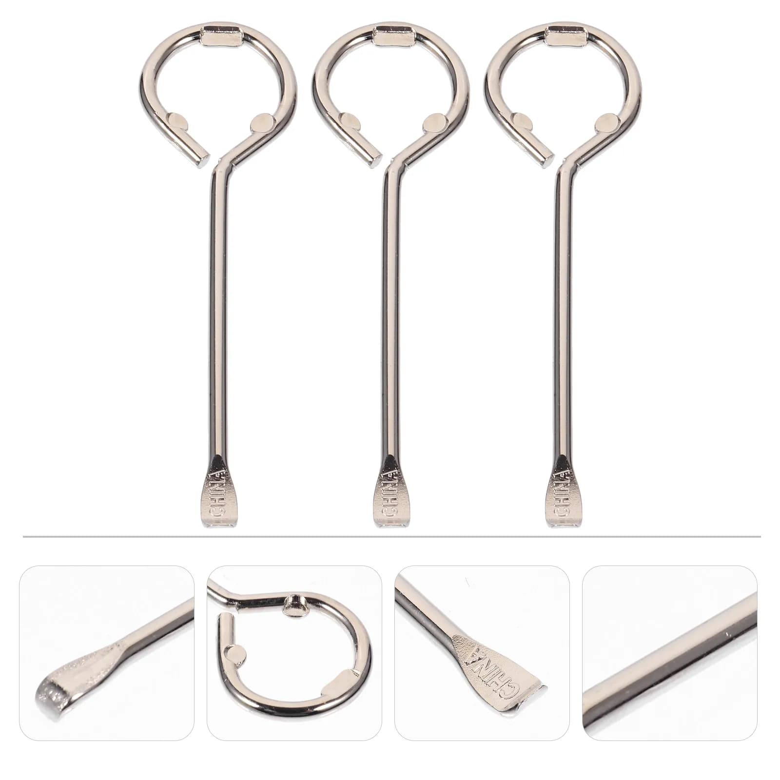 3Pcs Oil Paint Bucket Opener Heavy Duty Iron Can Opener Easy Use Paint Lid Lifter Industrial Bucket Lid Opening Tool