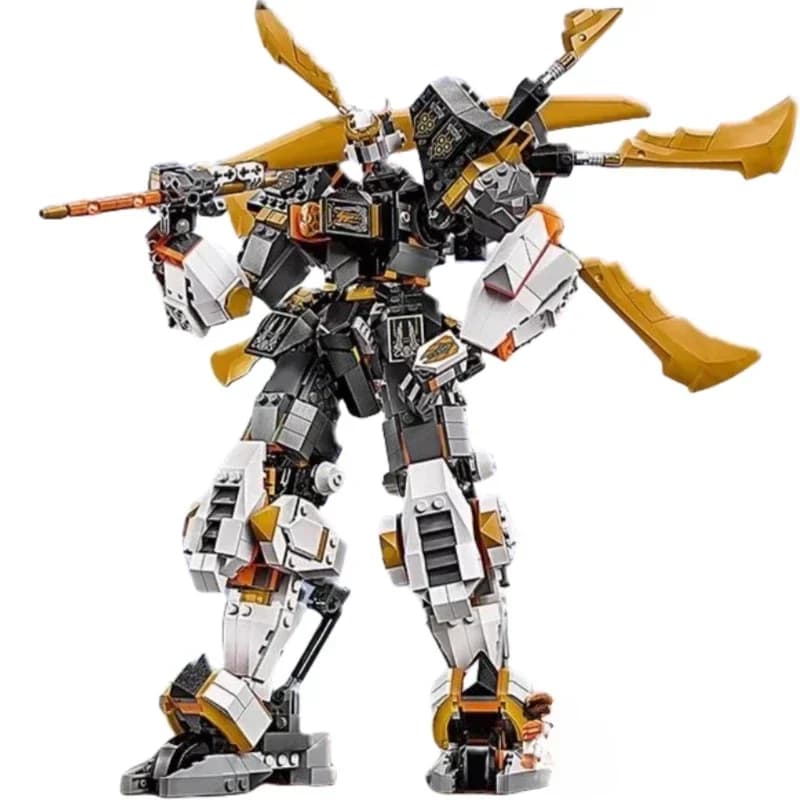Kit di costruzione Titan Dragon Mech da 1055 pezzi con ali posizionabili, spada e minifigure, modello da collezione per regali per bambini e adulti