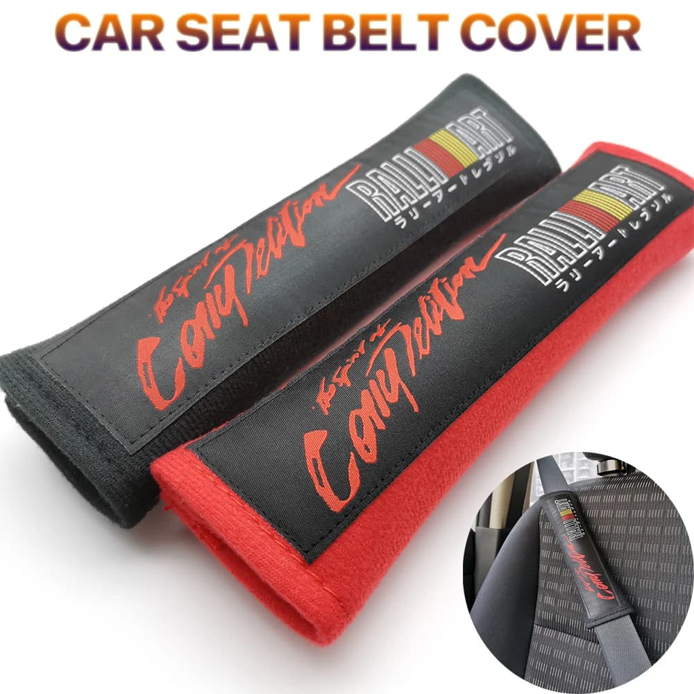 2PC JDM Racing Sponge Auto Safety Belt Safety Belt Head Cover Ralliart Safety Belt Bearing Cotton Spalline for EVO