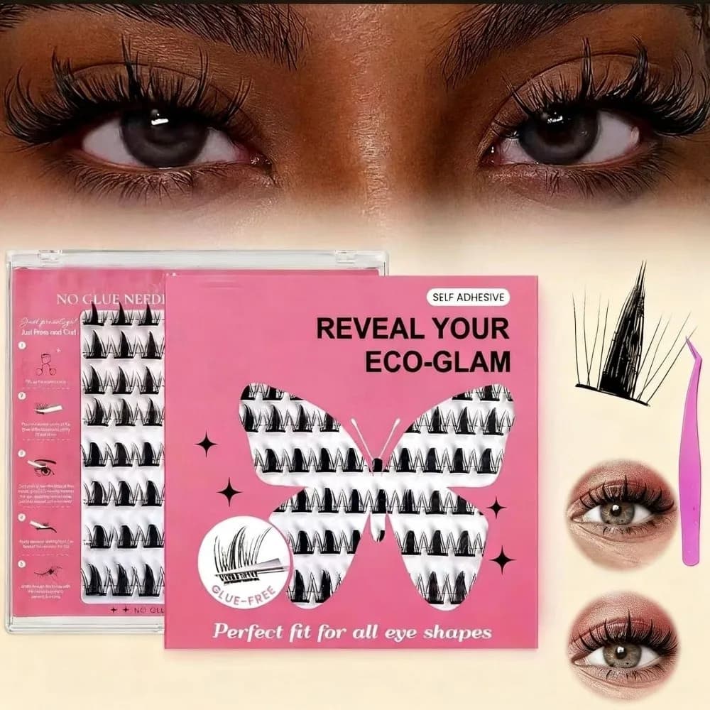 Kit Extension Eyelashes Fai-da-Te Natural Effect Made of Hand, Without Colla, Easy Application, Fake Eyelashes Voluminous, Beauty Fai-da- ♪