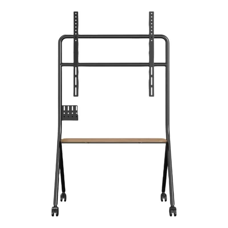 Supporto TV mobile con mobiletto portaoggetti, carrello con ruote per monitor a schermo piatto, con cassetti per soggiorno