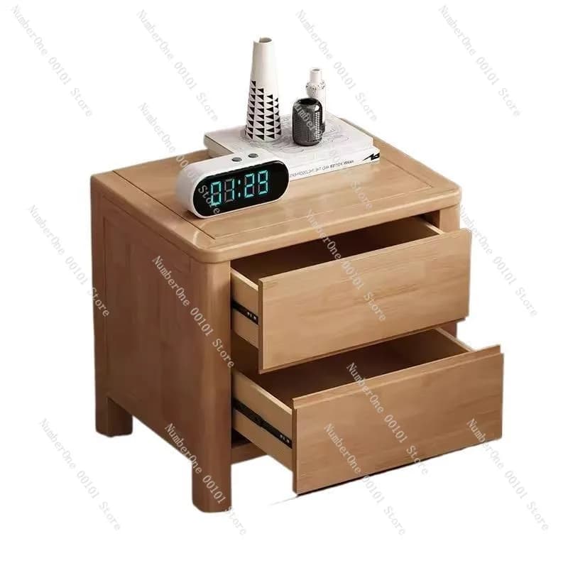 Modern Minimalist Bedside Table Compact Nightstand Small Home Storage Cabinet Bedroom Organizer Shelf Simple End Table Rental