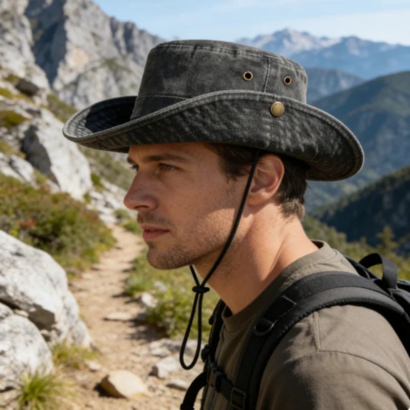 Cappello da Cowboy Western per Uomo e Donna, Cappello Estivo Protettivo per Campeggio, Escursionismo e Pesca all'Aperto