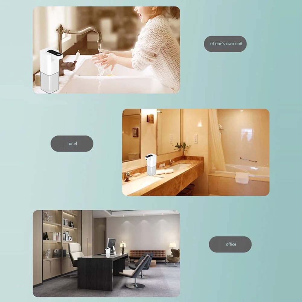 Dispenser di Sapone Automatici Intelligenti con Ricarica Universale, Dispenser di Schiuma Liquida Senza Contatto con Sensore, Impermeabili per Bagno e Scuola