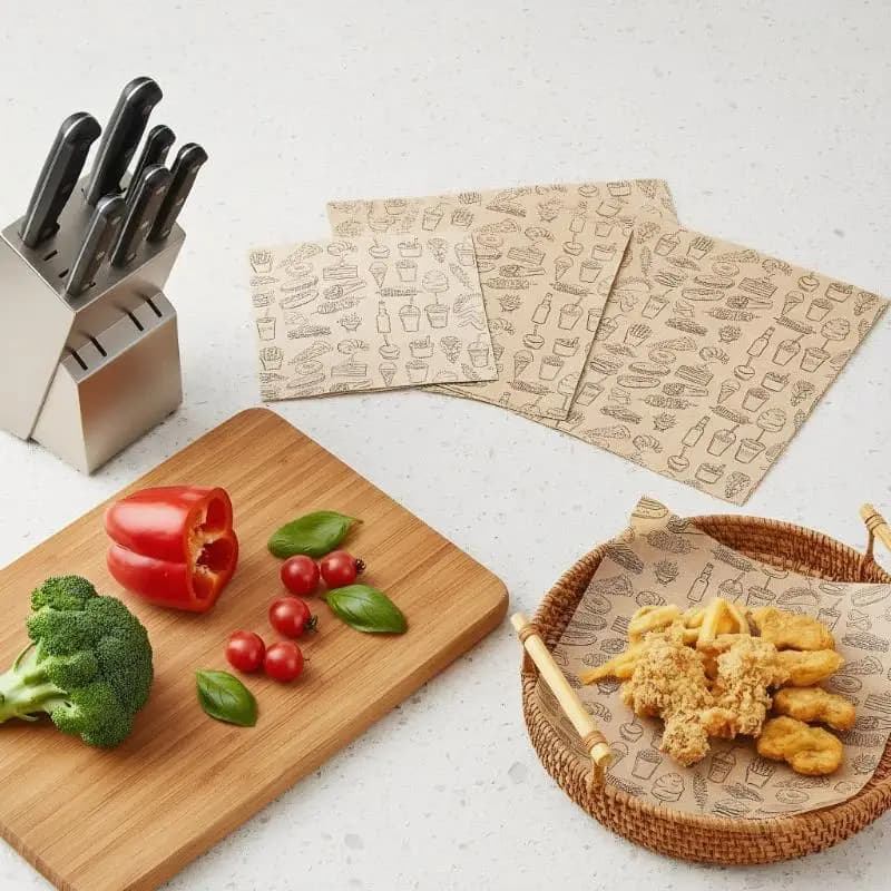 100 pieces of baked goods packaging wax paper oil resistant burger packaging oil paper kitchen sandwich bread baking tools