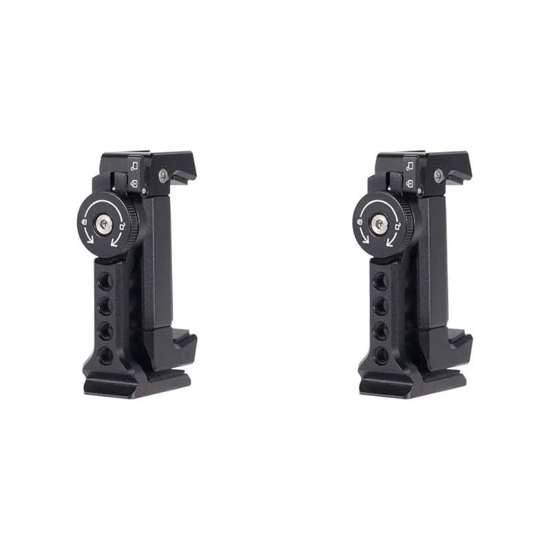 2X Metal Cell Phone Tripod Mount Smartphone Holder Adapter W Cold Shoe Arca For Iphone 15 14 13 12 11 Max Pro X XR-ABWO