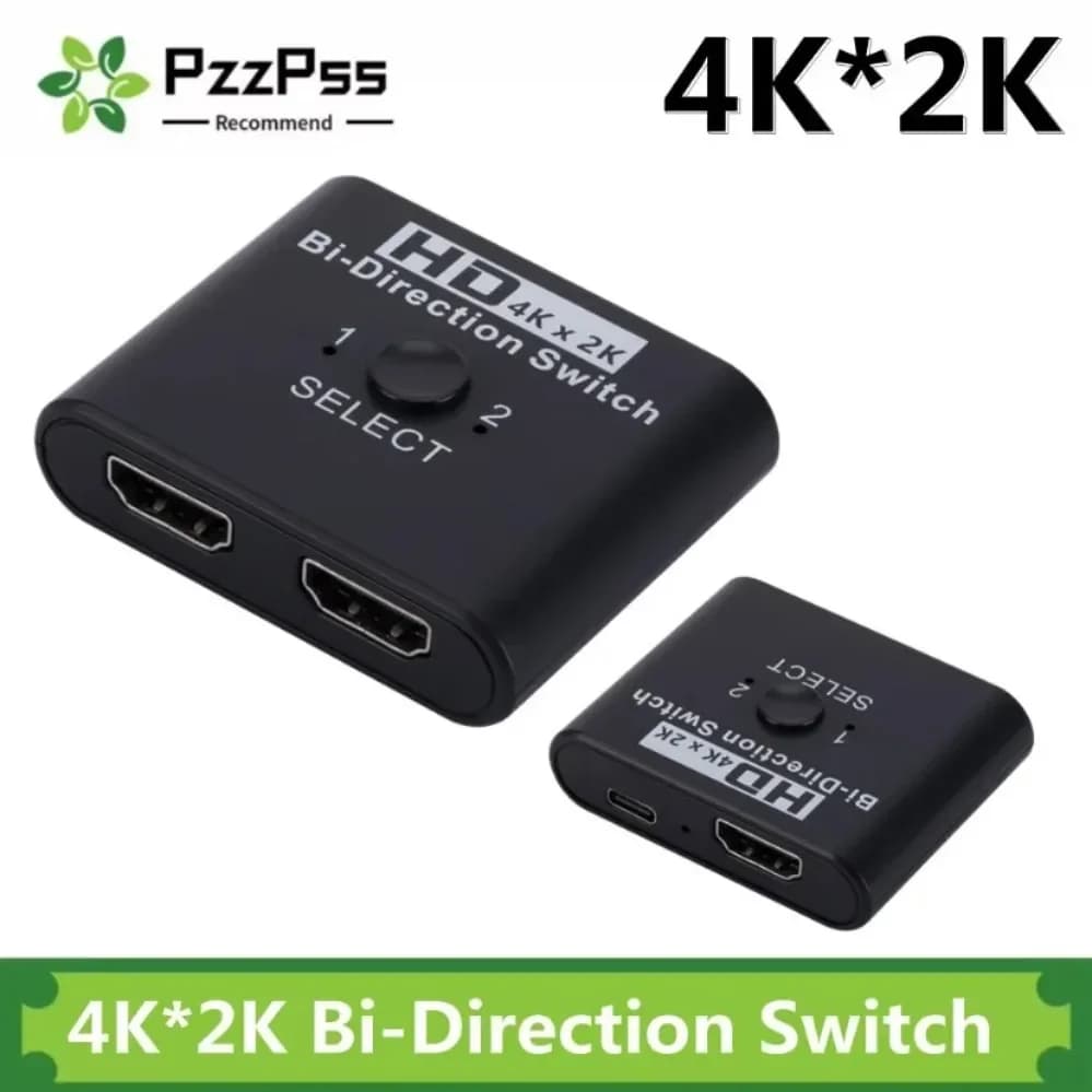 4K X 2K HDTV Bi-Direction 2-Port Splitter Switch for Laptop PC PS3 PS4 TV Box to Monitor TV Projector