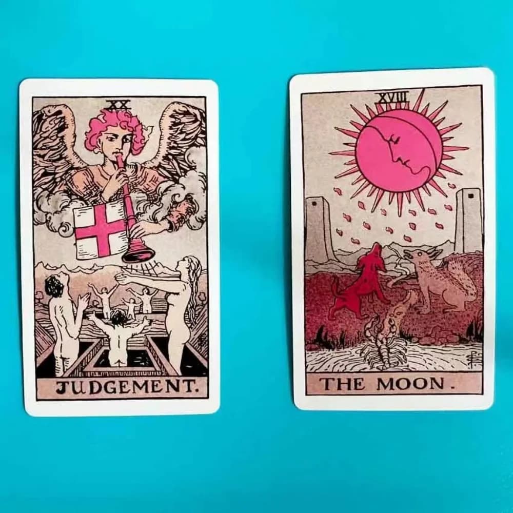 Mazzo di tarocchi rosa 10.3*6cm 78 carte dei tarocchi per principianti Rider-waite Tarot System Pocket Size