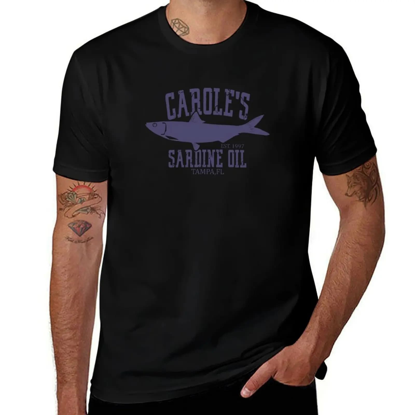 T-shirt Carole's Sardine, top a maniche corte per uso quotidiano casual
