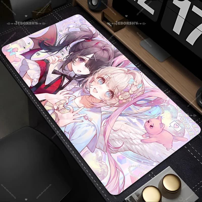 Tappetino per mouse Girl Overdose Anime Pink XXL, tappetino da gioco grande, tappetino da scrivania in gomma antiscivolo, accessori per tastiera per PC Gamer