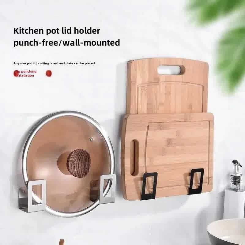 New Stainless Steel Kitchen Knife Holder 304, Wall Mount Holder for Covers, Metal Organizer Without Drilling