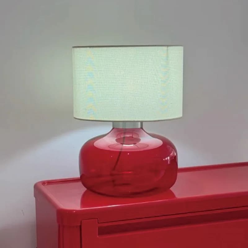Lampada da tavolo in vetro colorato Lampada da atmosfera per soggiorno Lampada decorativa da comodino per camera da letto Lampada a LED