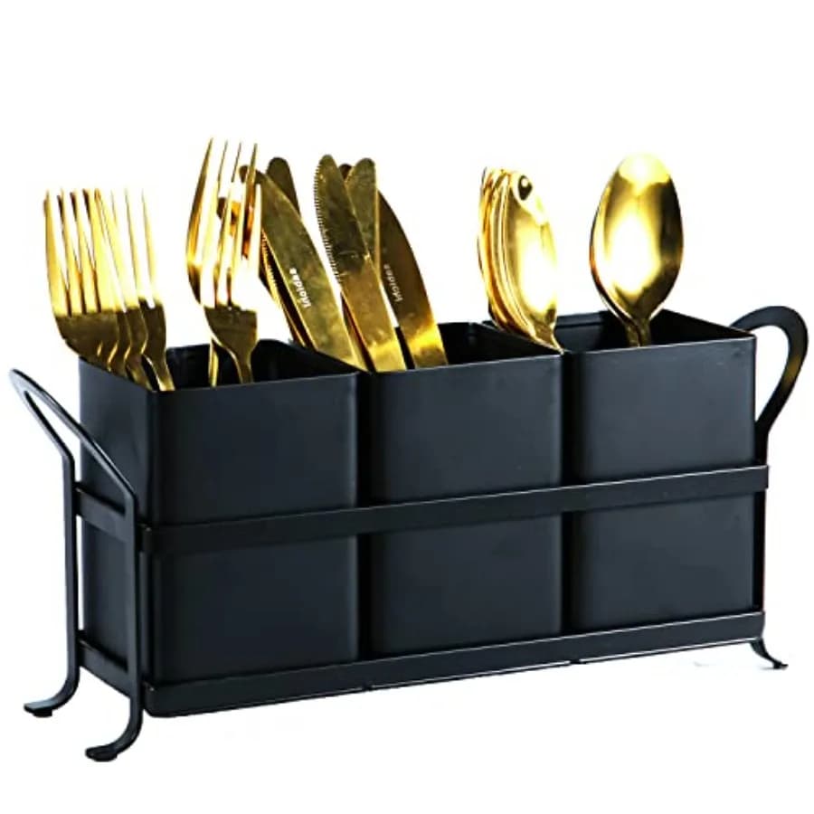 Organizzatore Portaposate e Utensili da Cucina per Forchette, Cucchiai e Coltelli - Perfetto per il Piano di Lavoro della Cucina