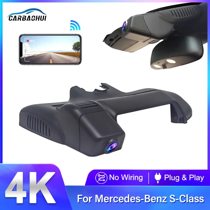 4K 2160P Dash Cam Camera HD Car Dvr video recorder for Mercedes Benz class S w221 w222 S320 S350 S400 S450 S500 S600 2014- 2017
