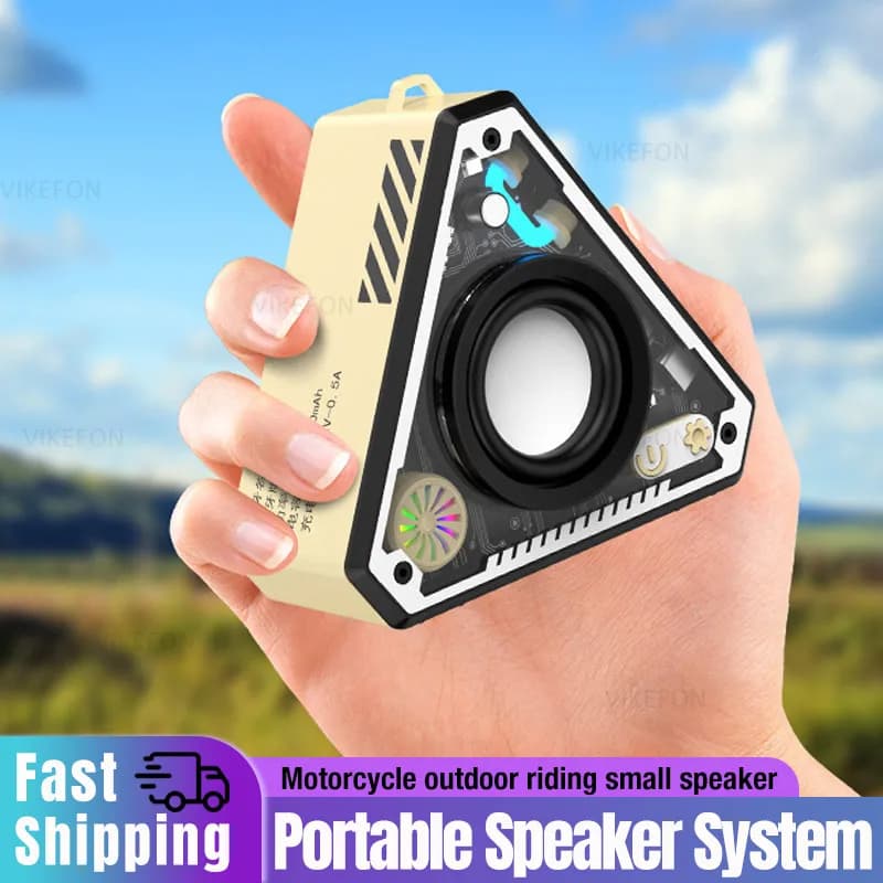 Altoparlante portatile colorato stile Mech per moto Lettore musicale audio Bluetooth senza fili per mini altoparlanti da campeggio per ciclismo all'aperto