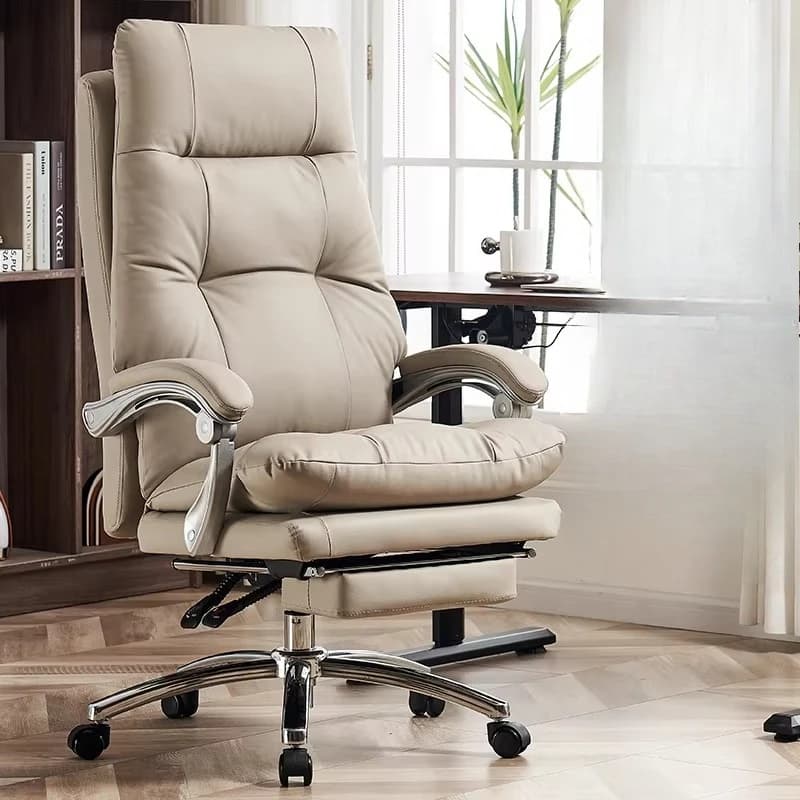 Sedia Reclinabile Ergonomica da Ufficio, Poltrona Direzionale con Cuscino Schienale, Sillas De Oficina, Arredamento per Casa e Ufficio