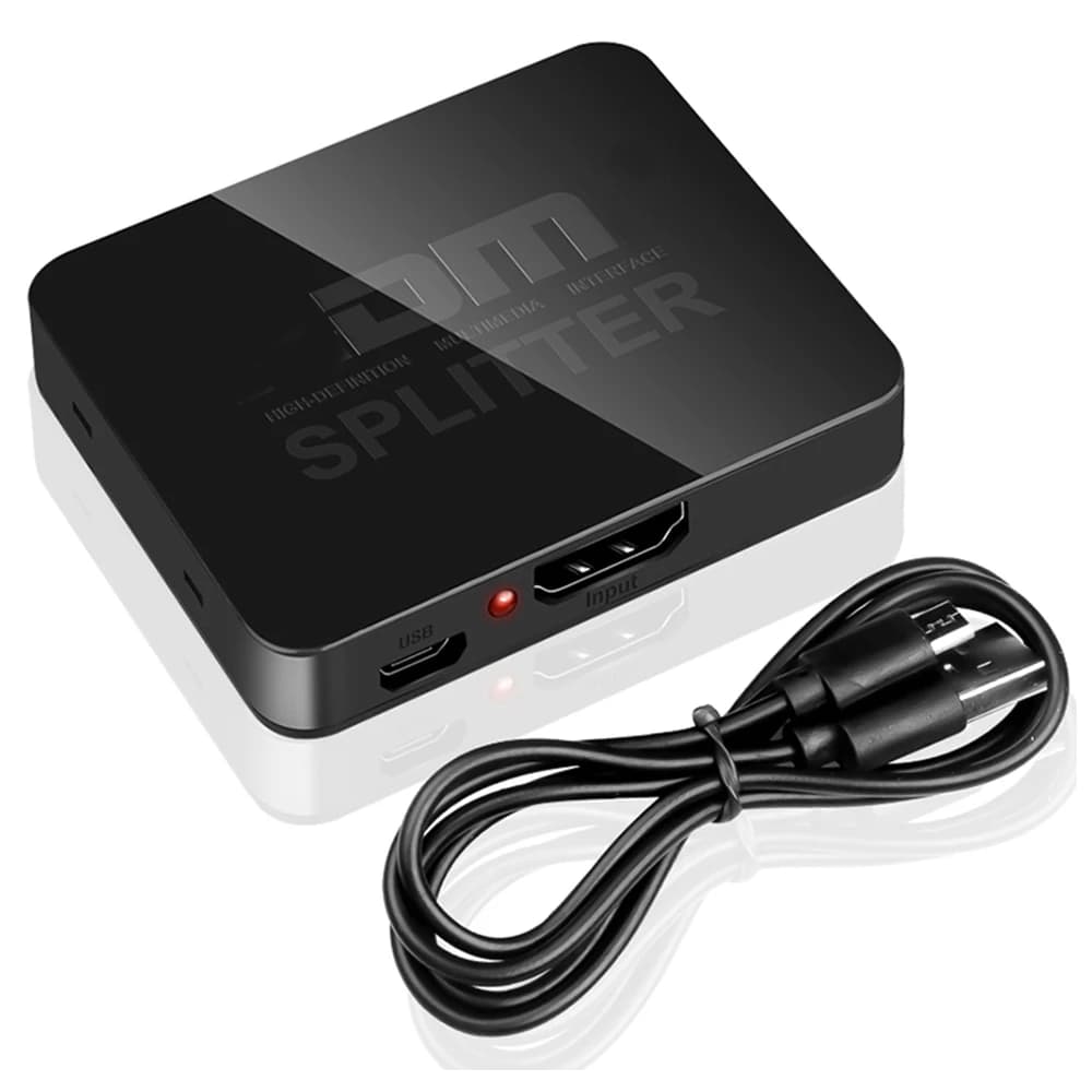 Splitter compatibile HDMI 4K Distributore video 1x2 Amplificatore interruttore 1 ingresso 2 uscite Proiettore monitor portatile per PC a doppio display 1080P
