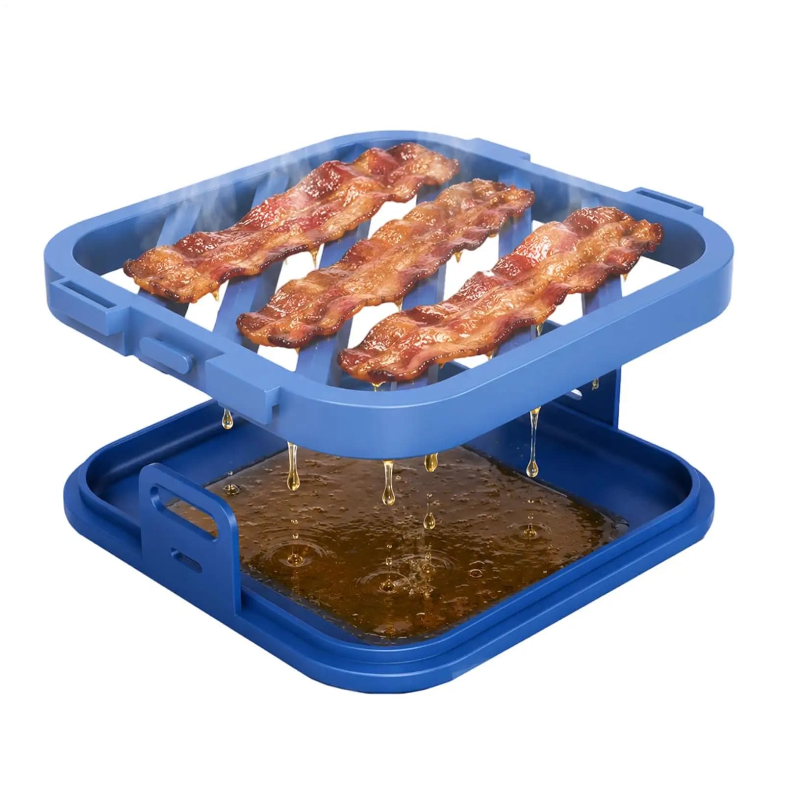 Silicone Roasting Rack Air Fryer Baking Tray with Oil Drain Air Fryer Silicone Roasting Rack for Baking Kitchen Cooking BBQ