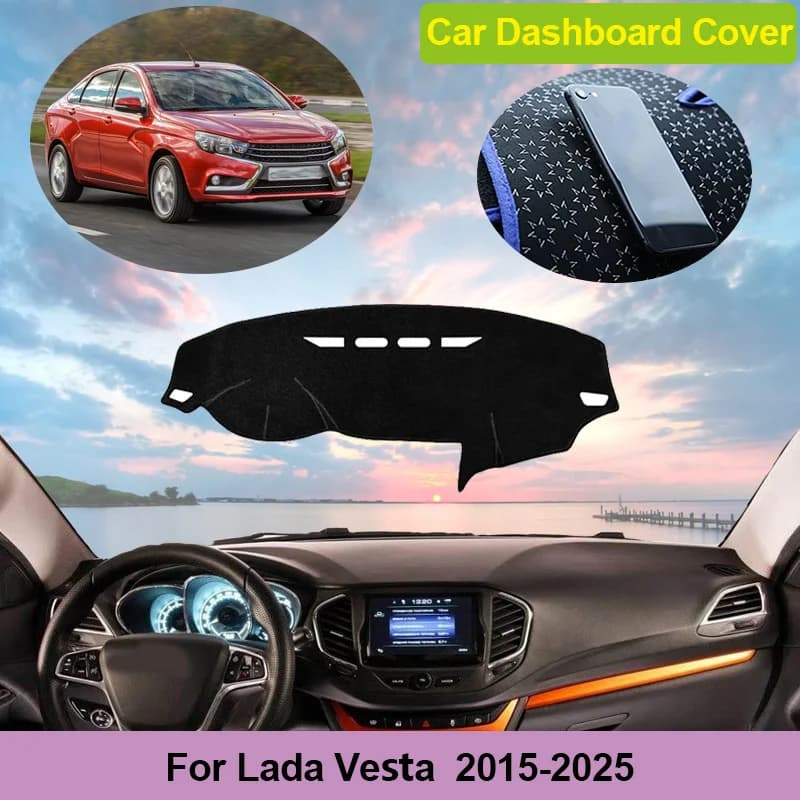 For Lada Vesta 2015 ~ 2023 2024 2025 Car Center Console Dash Zerbino Solar Protection Anti-sports Car Decoration Interior Accessories