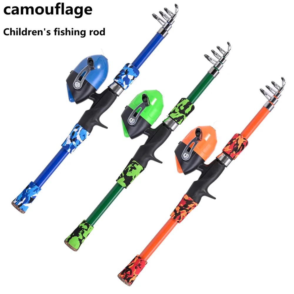 Portable telescopic baby fishing rod with rotating adjustment, launch rod, outdoor fishing accessories