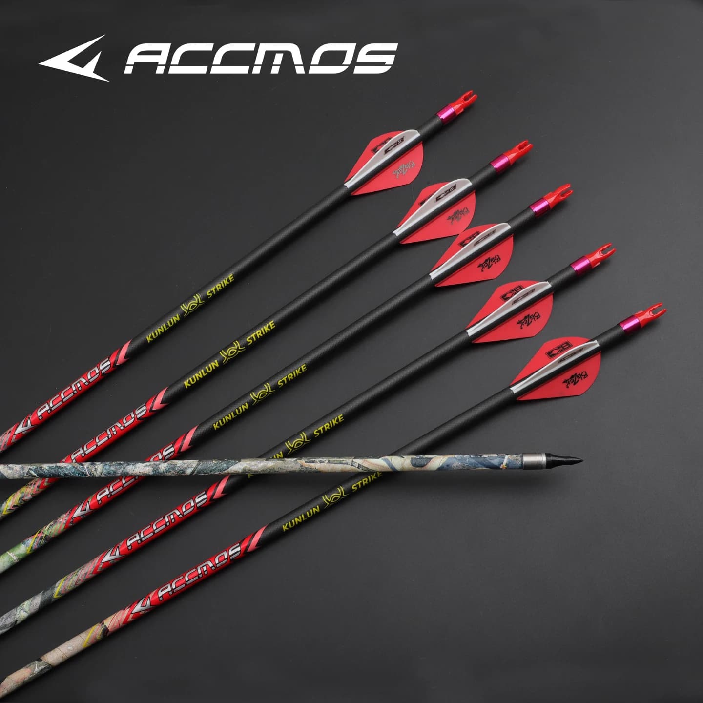Nuove Frecce ACCMOS Arrow ID6.2mm Spine 450 in Carbonio Puro per Caccia e Tiro con l'Arco