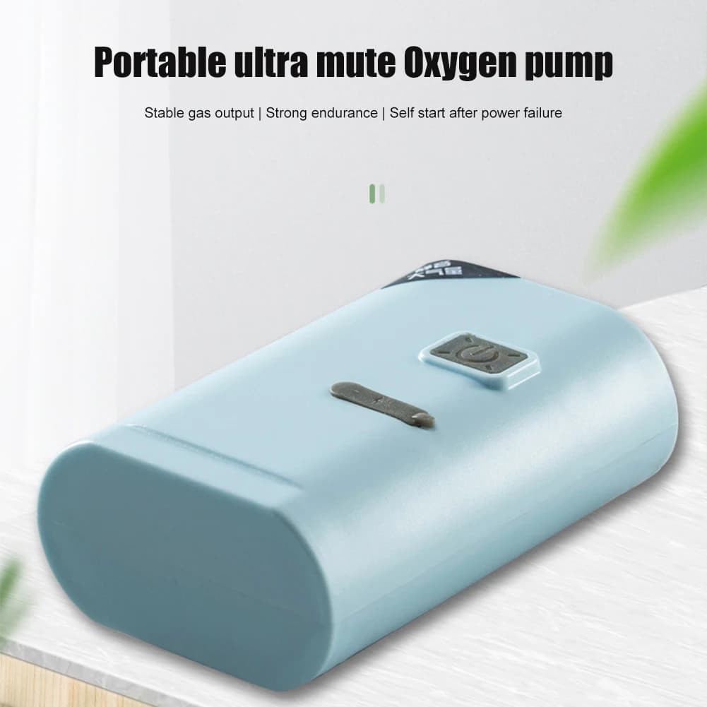 Aquarium Oxygen Pump USB Rechargeable Oxygenation Air Pump Ultra Quiet Aquarium Air Pump Portable for Outdoor Fishing