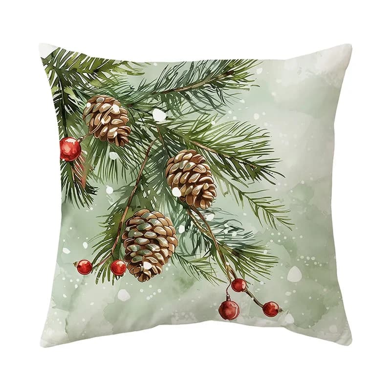 Christmas Cushion Cover Peach Skin Pillowcase Elk Throw Pillow Xmas Gifts Sofa Decorative Cushions Christmas Pillow Covers