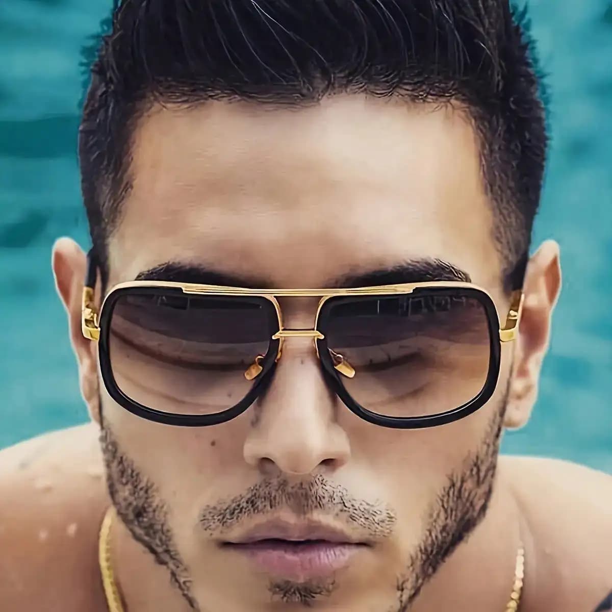 Double Bridge Frame Fashion Glasses Unisex Style