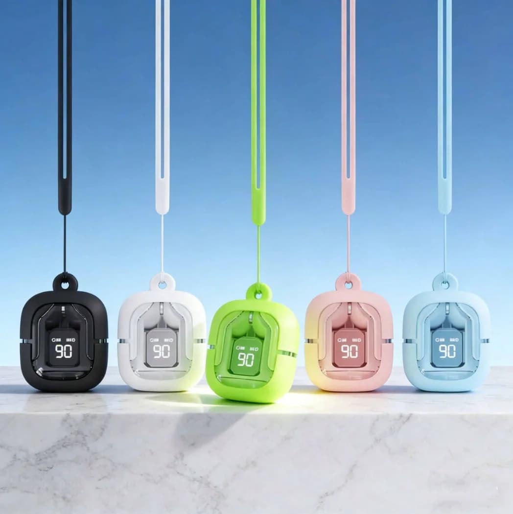 Auricolari Bluetooth T2 TWS Wireless 5.0, Cuffie Sportive da Gaming con Riduzione del Rumore, Microfono e Display LED