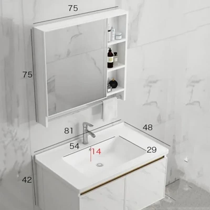 Mobiletto Estetico Moderno per Bagno, Armadio da Parete, Mobiletto Portabottiglie, Arredamento Postmoderno