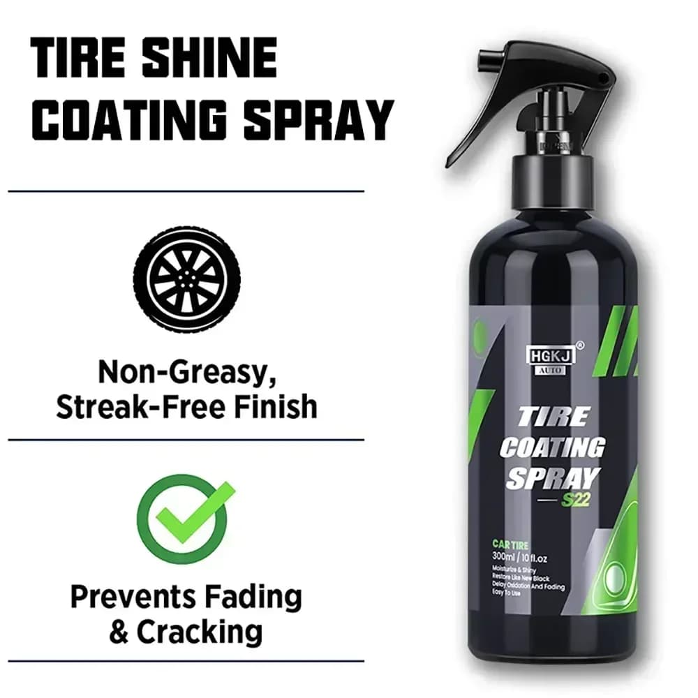 100ml Auto Pneumatico Gloss HGKJ S22 Rivestimento Dei Pneumatici Spray Idrofobico Sigillante Cera Per Ruota Auto Cura Auto Re-black Shine Chimica riempitivo