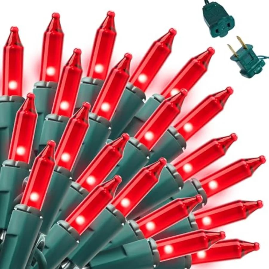 Christmas String Lights, Count 21.4FT Christmas Fairy Tree Plug in for Indoor Outdoor Valentine's Day Xmas Decorations Patio Ho