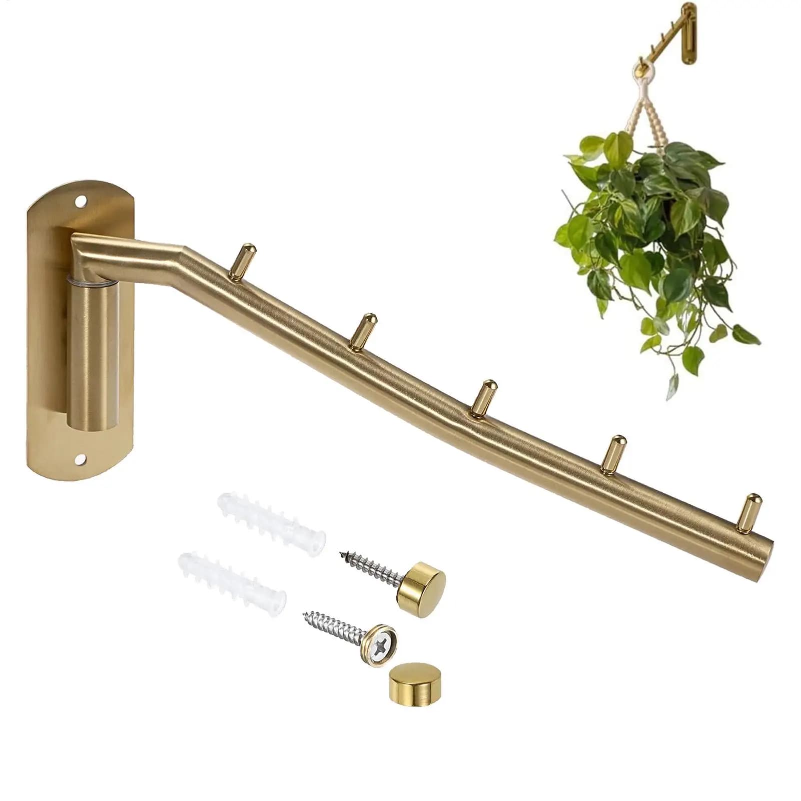 Wall-mounted plant rack planter Hanger Space-Saving flower pod Bracket outdoor hanging hook for Baskets Bird Feeder Lantern