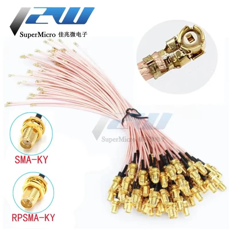 RF U.FL/IPX IPX1 da UFL a RP-SMA-KY, cavo a spirale WiFi per antenna maschio femmina SMA, cavo RF UFL IPX1 RG178 Cavo a spirale da IPX a SMA
