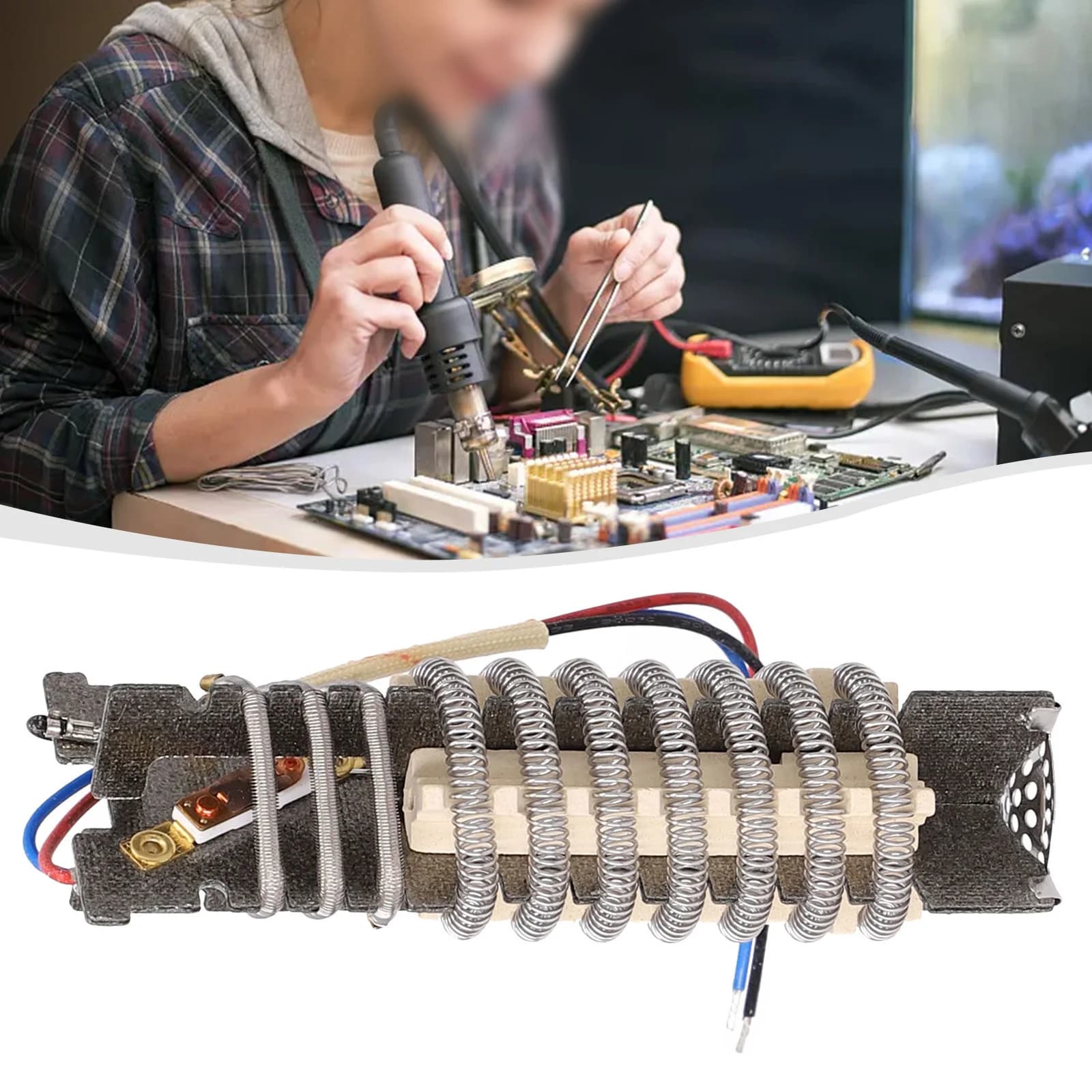 2000W Element Heater Heater Air Reprocessing Machine Heater Building Hair dryer AC 220V Three Wire Heating Core Heater Electric Tools Parts
