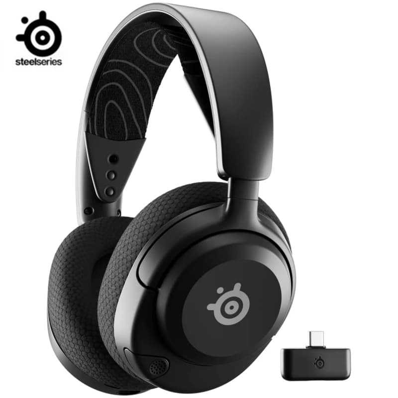 SteelSeries Arctis Nova 5 Headset gaming multisistema wireless 2,4 GHz o BT ClearCast Gen2.X Mic - PC, PS5, PS4, Switch, Mobile