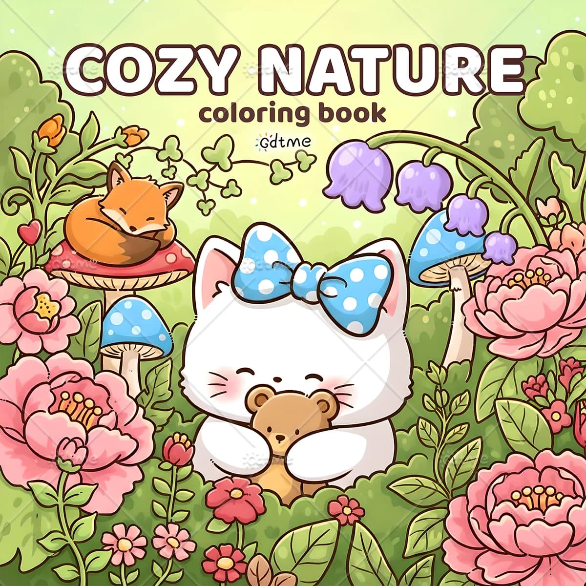 COZY NATURE Bold-easy Patterns Coloring Book for Adults Cute Drawing Book Perfect Gift for Party and Birthday